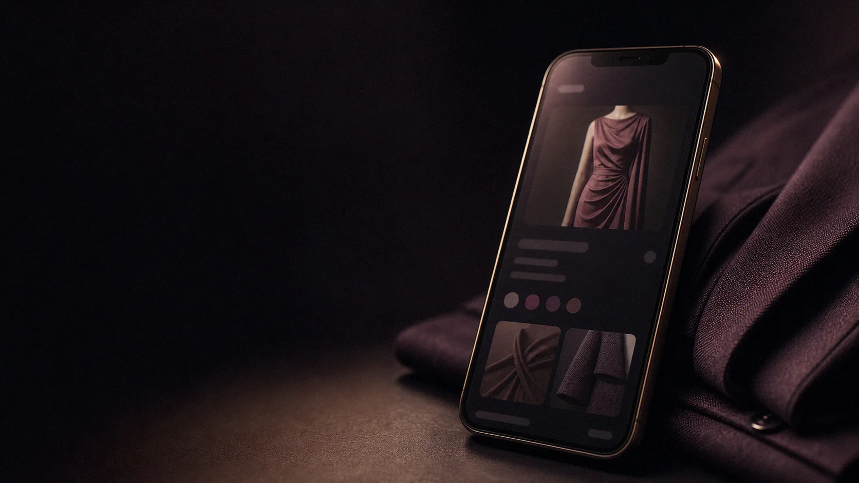 Shopper using virtual try on clothes preview on a mobile storefront screen